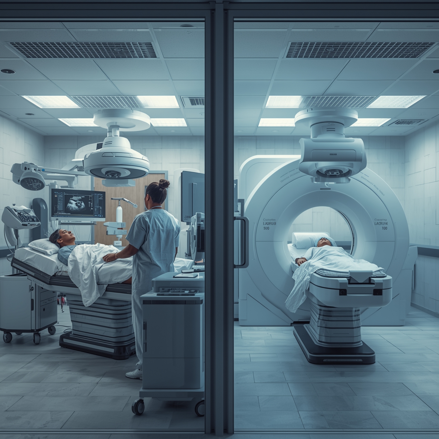 Doctor reviewing x-ray images